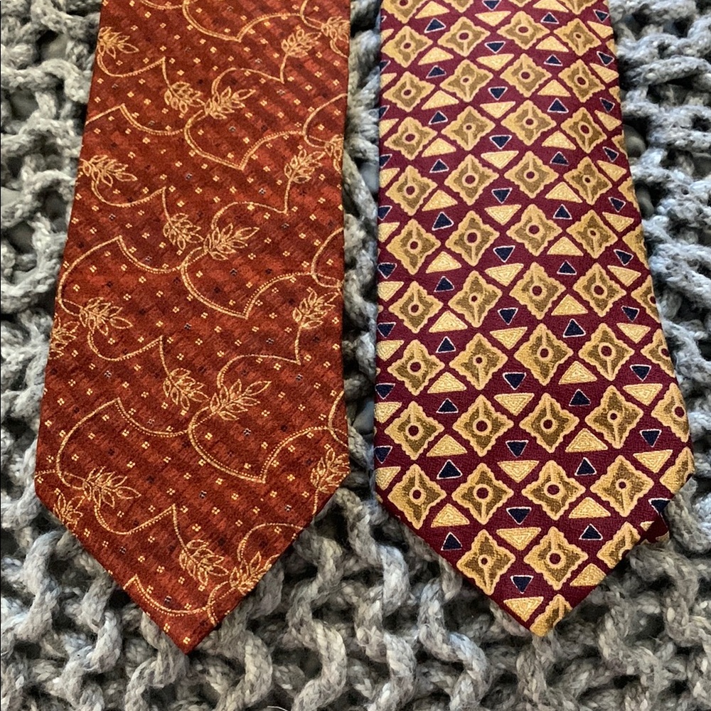 Joseph Abboud Rust and Gold Formal Ties